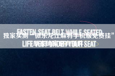 独家实测“微乐龙江麻将手机版免费挂”(原来确实是有插件)