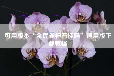 可用版本“全民雀神有挂吗”通用版下载教程