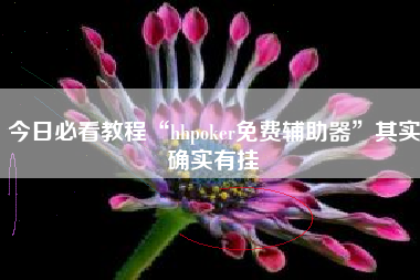 今日必看教程“hhpoker免费辅助器”其实确实有挂