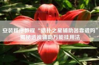 安装程序教程“德扑之星辅助器靠谱吗”揭秘透视辅助万能挂用法