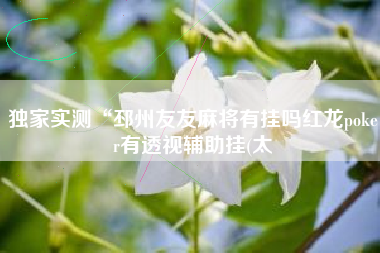 独家实测“邳州友友麻将有挂吗红龙poker有透视辅助挂(太