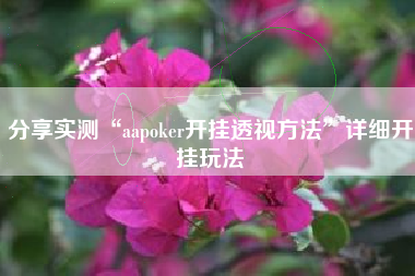分享实测“aapoker开挂透视方法”详细开挂玩法