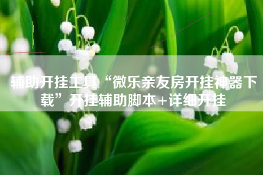 辅助开挂工具“微乐亲友房开挂神器下载”开挂辅助脚本+详细开挂