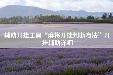 辅助开挂工具“麻将开挂判断方法”开挂辅助详细