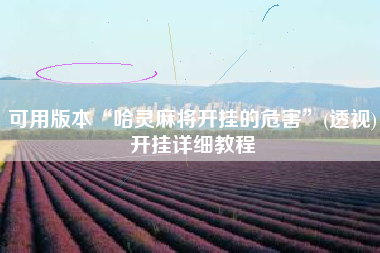 可用版本“哈灵麻将开挂的危害”(透视)开挂详细教程