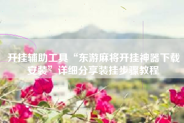 开挂辅助工具“东游麻将开挂神器下载安装”详细分享装挂步骤教程