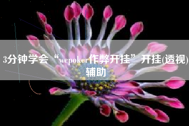 3分钟学会“wepoker作弊开挂”开挂(透视)辅助