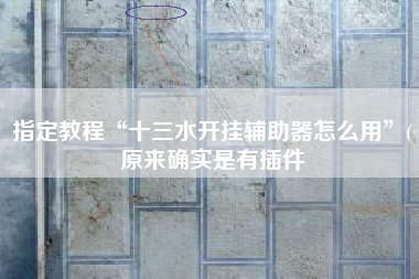 指定教程“十三水开挂辅助器怎么用”(原来确实是有插件