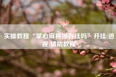 实操教程“掌心麻将圈有挂吗”开挂(透视)辅助教程