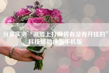 分享实测“微信上打麻将有没有开挂的”科技辅助神器手机版