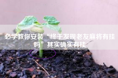 必学教你安装“终于发现老友麻将有挂吗	”其实确实有挂