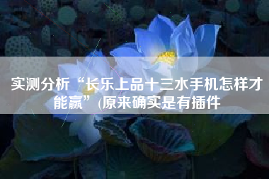实测分析“长乐上品十三水手机怎样才能赢	”(原来确实是有插件