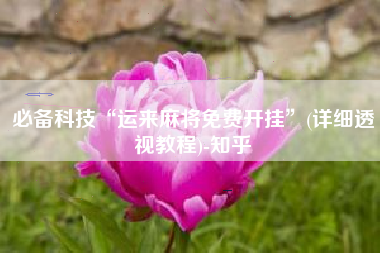 必备科技“运来麻将免费开挂”(详细透视教程)-知乎 必备科技“运来麻将免费开挂”(详细透视教程)-知乎