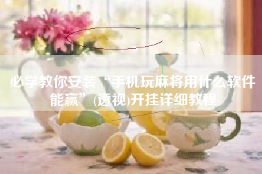 必学教你安装“手机玩麻将用什么软件能赢”(透视)开挂详细教程