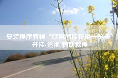 安装程序教程“陕麻圈挂价格一览表”开挂(透视)辅助教程 安装程序教程“陕麻圈挂价格一览表”开挂(透视)辅助教程